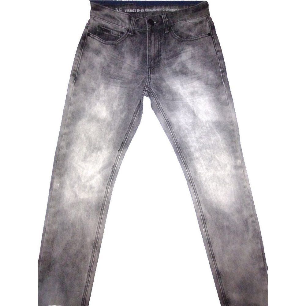 Versace Abbigliamento Sportivo Jeans 28/30 Cotton Black Faded 126